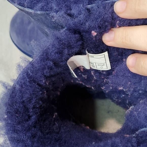 Ugg Australia Women Bailey Bow Bloom LI Ankle Leather Sheepskin Boots shoes sz 5 - Picture 13 of 15